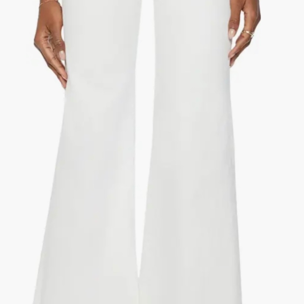 Mother denim The Roller Fray Fairest Of Them All White Denim Jeans 32 New